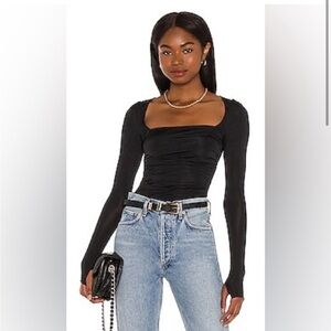 Free People Intimately Free Black Wind Down Layering Top